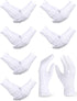SATINIOR 6 Pairs White Gloves Uniform Gloves Parade Costume Gloves for Police Server Funeral Formal Tuxedo Guard...